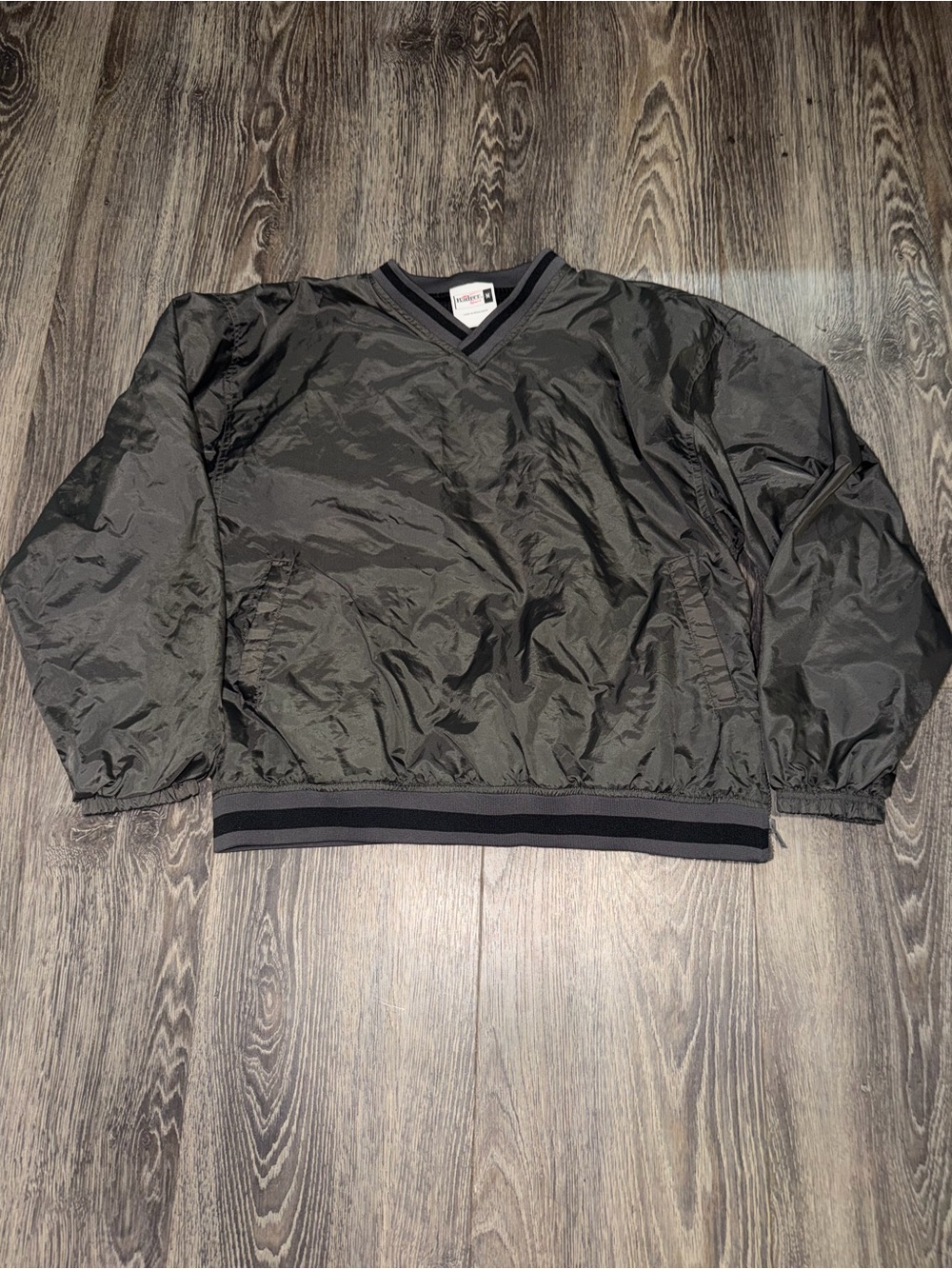 Badger Sport 90s Black Windbreaker Jacket Size M